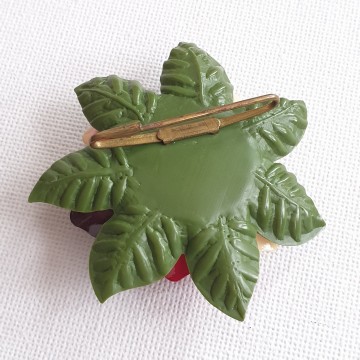 Multicoloured celluloid flower brooch - Bliinkt