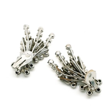 50s 'climber'-oorbellen met heldere strass