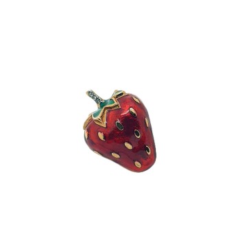 Strawberry pin with rhinestones - Bliinkt