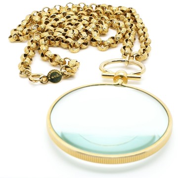 Accessocraft goldtone loupe necklace