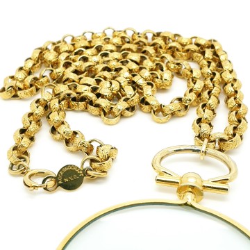 Accessocraft goudkleurige ketting met loupe