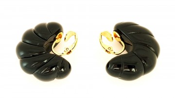 Zwarte plastic clips 80's