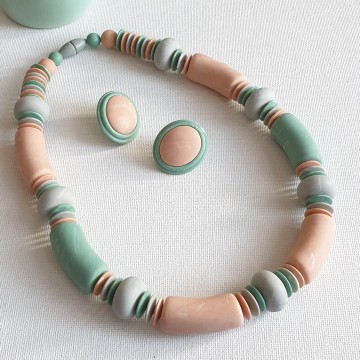 Avon 'Sunbleached Colors' 1987 necklace and earring set