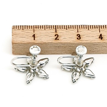 B. David - clear rhinestone star earrings - Bliinkt