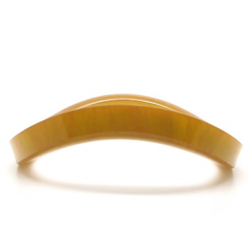 Bakelite curved mustard coloured bangle - Bliinkt