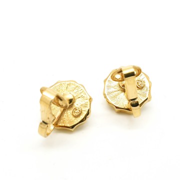 Bergdorf Goodman - goudkleurige 'faux' parel oorbellen - Bliinkt