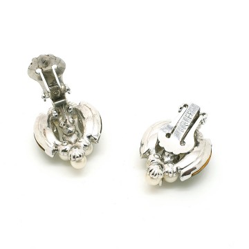 Bogoff 50s strass and pearl earrings