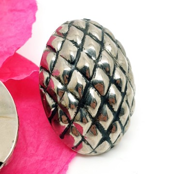 Large domed 80s earrings