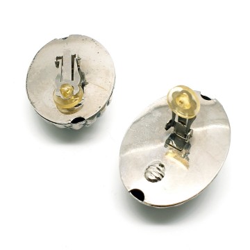 Large domed 80s earrings