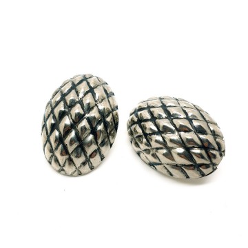 Large domed 80s earrings