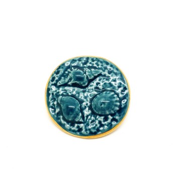 'Bouchet Jersey' ceramic sea themed brooch