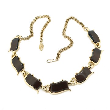 Chocolat brown thermoplastic necklace