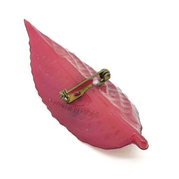 Buch + Deichmann pruimkleurige bladbroche - Bliinkt