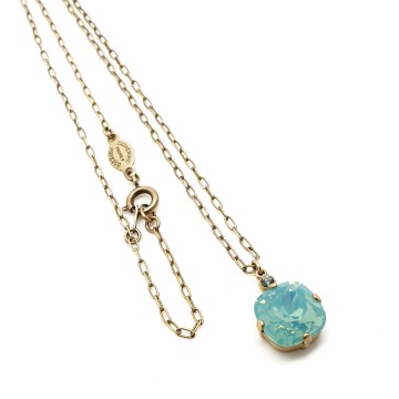 Catherine popesco 14 kt gold plated necklace with pacific opal pendant