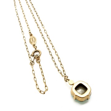 Catherine popesco 14 kt gold plated necklace with pacific opal pendant back