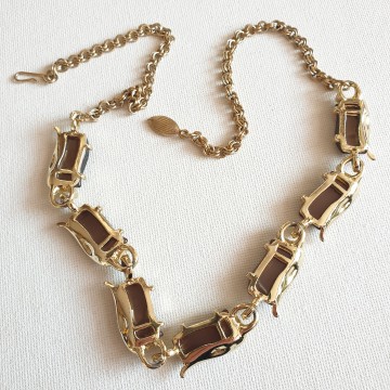 Chocolat brown thermoplastic necklace