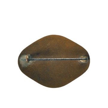 Cloissoné brooch with bird on a berry branch - Bliinkt