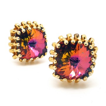 Commodore - eyecatching cuff links with rivoli stone - Bliinkt