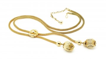 Coro goudkleurige lariatketting