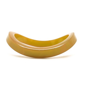 Bakelite curved mustard coloured bangle - Bliinkt