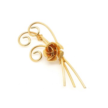 Delicate goldtone rose brooch - Bliinkt