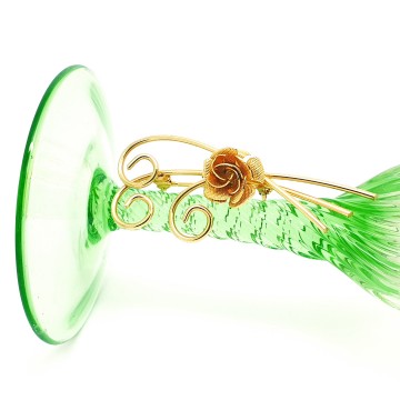 Delicate goldtone rose brooch - Bliinkt