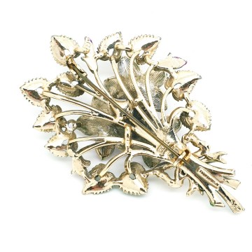 Exquisite birthday brooch, violets, march 60s