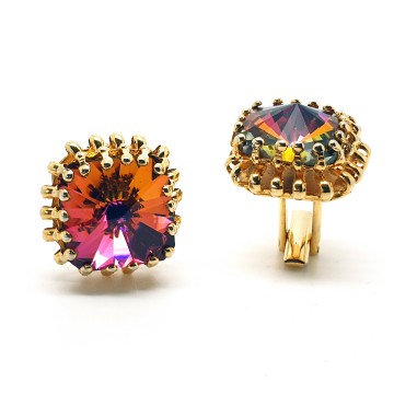 Commodore - eyecatching cuff links with rivoli stone - Bliinkt
