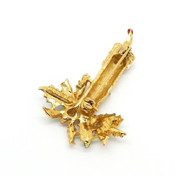 Gerrys goldtone candel with mistletoe back