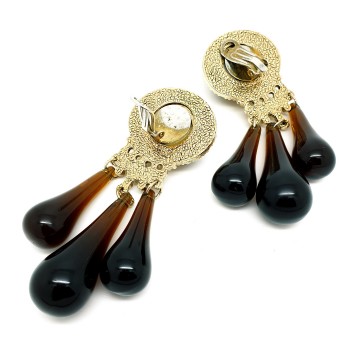 Giga 80's statement-oorbellen achterkant