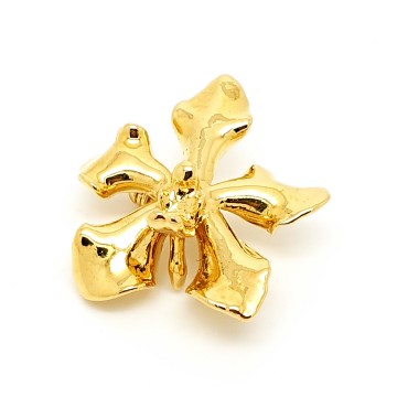 Goldplated orchid necklace pendant and brooch