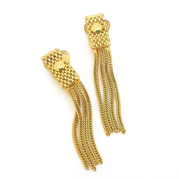 Goldtone dangle earrings 60s/70s - Bliinkt
