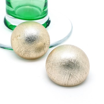 Goldtone dome shaped earrings