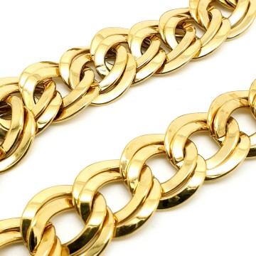 Goudkleurige ketting Monet met dubbele schakel