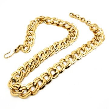 Goudkleurige ketting Monet met dubbele schakel