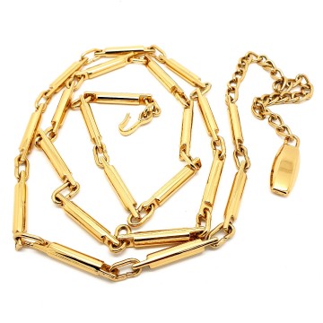 Goldtone metal chain link belt