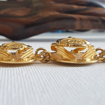 Goldtone scarab bracelet