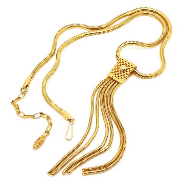Goldtone tassel necklace - Bliinkt