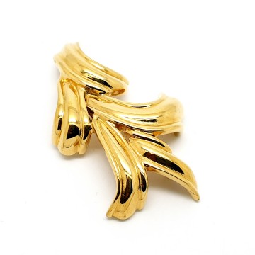 Goudkleurige broche monet