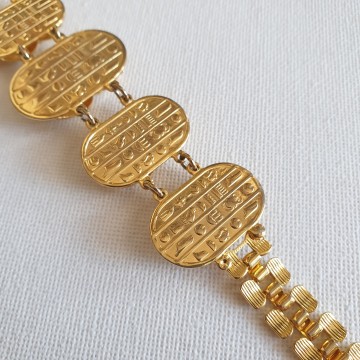 Goldtone scarab bracelet