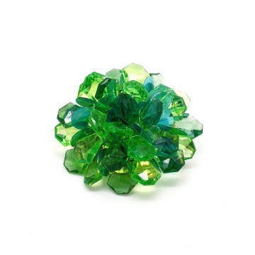 Hong Kong green plastic brooch