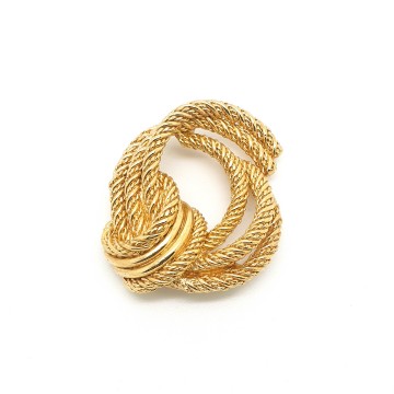 Grossé classic goldtone circle brooch - Bliinkt