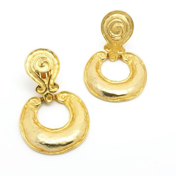 Grote goudkleurige 80s statementoorbellen