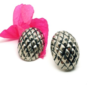 Large domed 80s earrings