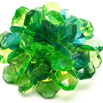 Hong Kong green plastic brooch