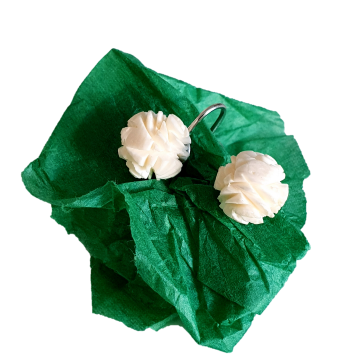 Ivory carved screw back earrings