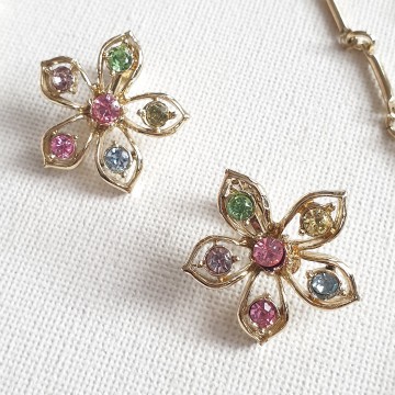 Jewelcraft - Coro, flower necklace and earring set