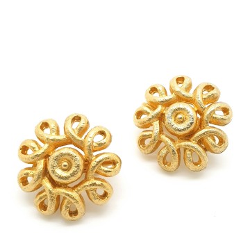 Jewelcraft brushed goldtone earrings - Bliinkt