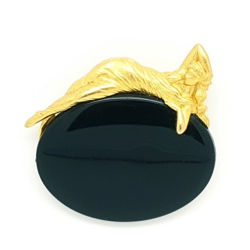 Jj jonette jewelry art deco broche 1988