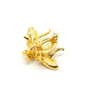 Joan Rivers goldtone bee brooch with multicoloured rhinestones - Bliinkt